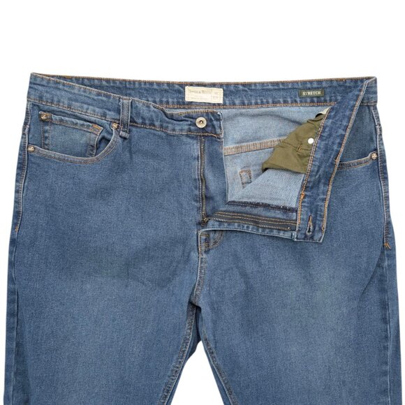 Smith & Mills Stretch Jeans Mens Blue Straight Leg Denim Size 42x32 - Picture 5 of 10